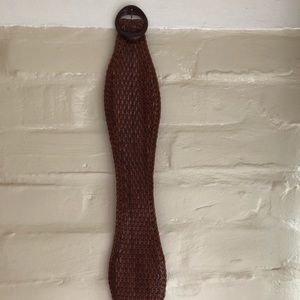 Handwoven leather belt